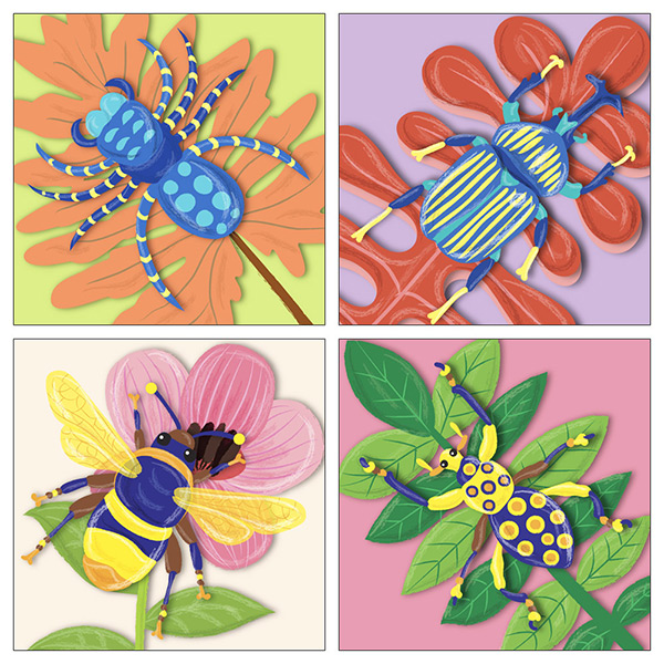 Colourful Insects Illustrations