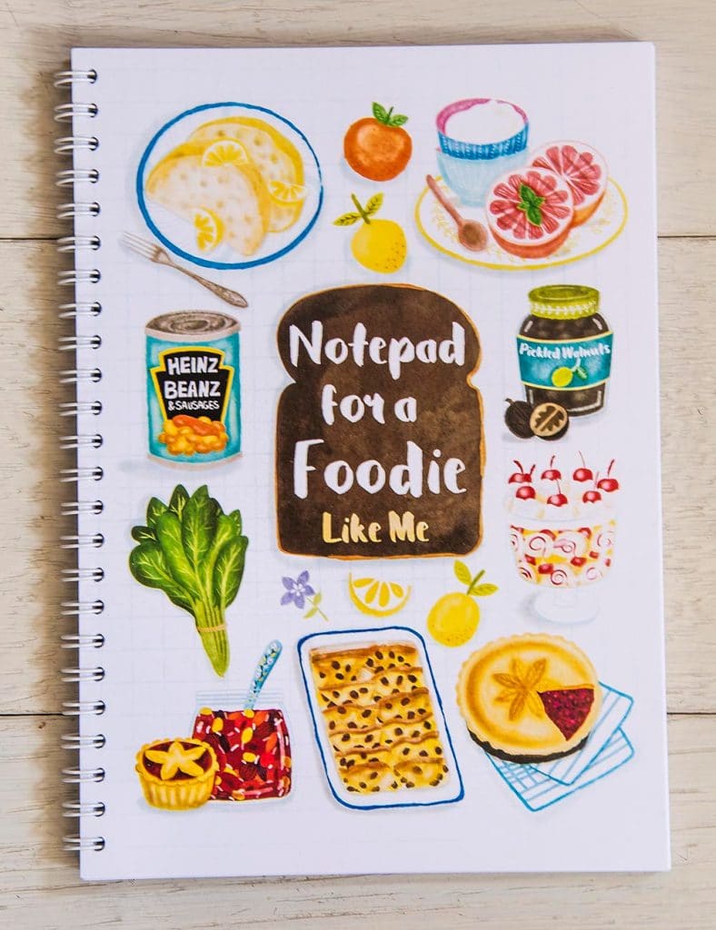 Personalized Notebook Notepad Cover Notebook, Food Lovers Pad, Note