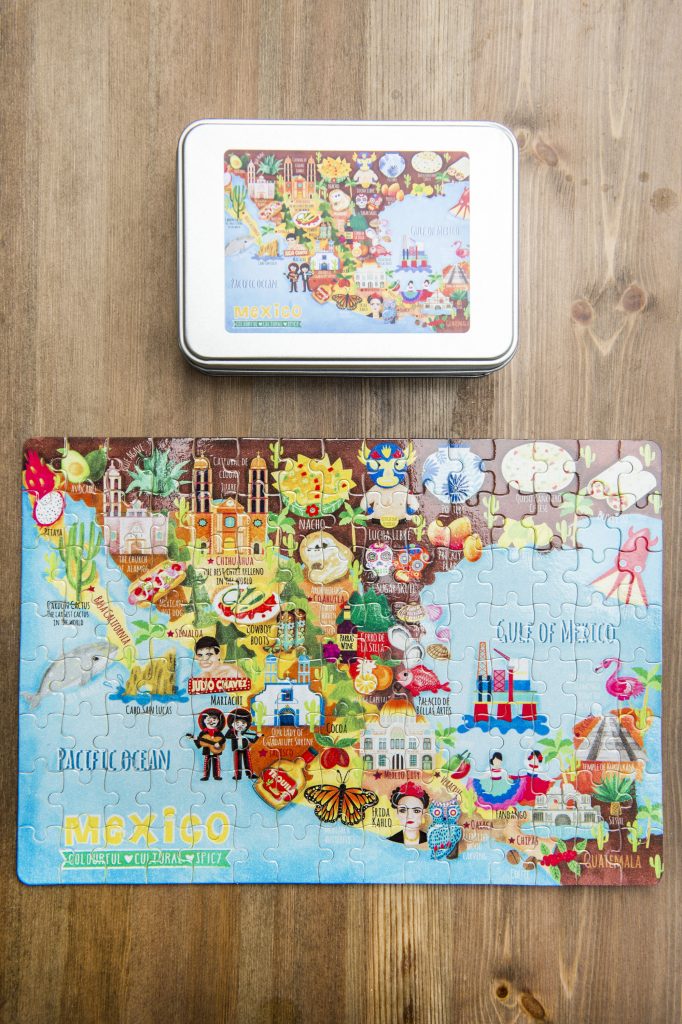 Mexico Map Jigsaw Puzzle 120 pieces Fun Gift