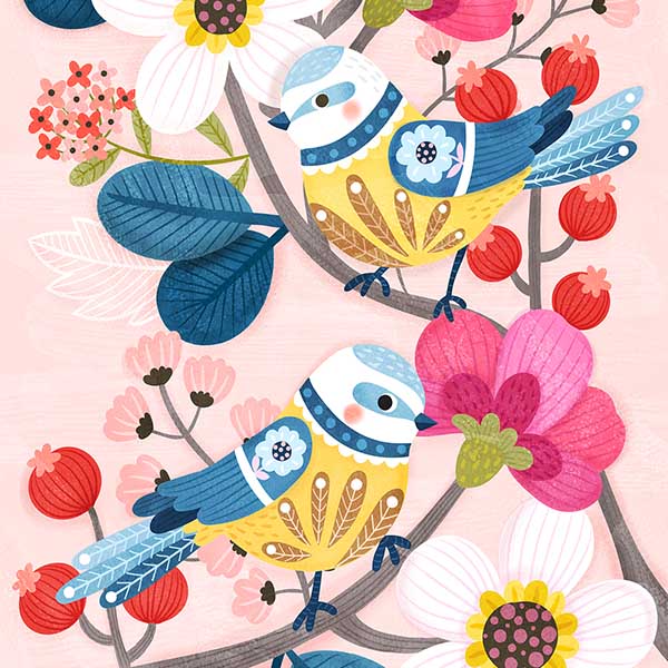 Birds Butterflies Blossoms