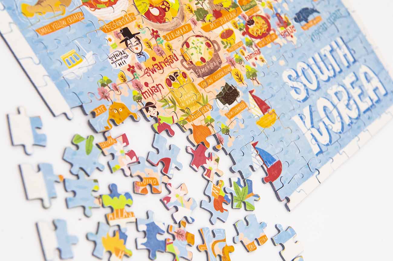 South Korea Map Jigsaw Puzzle 384 pieces premium hand made