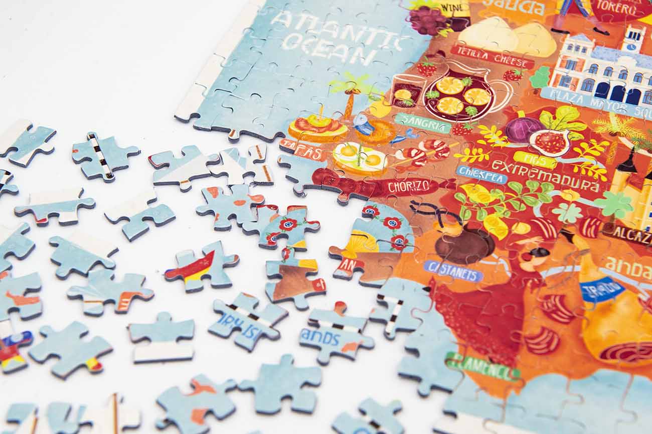 Spain Map Jigsaw Puzzle 384 pieces premium hand made