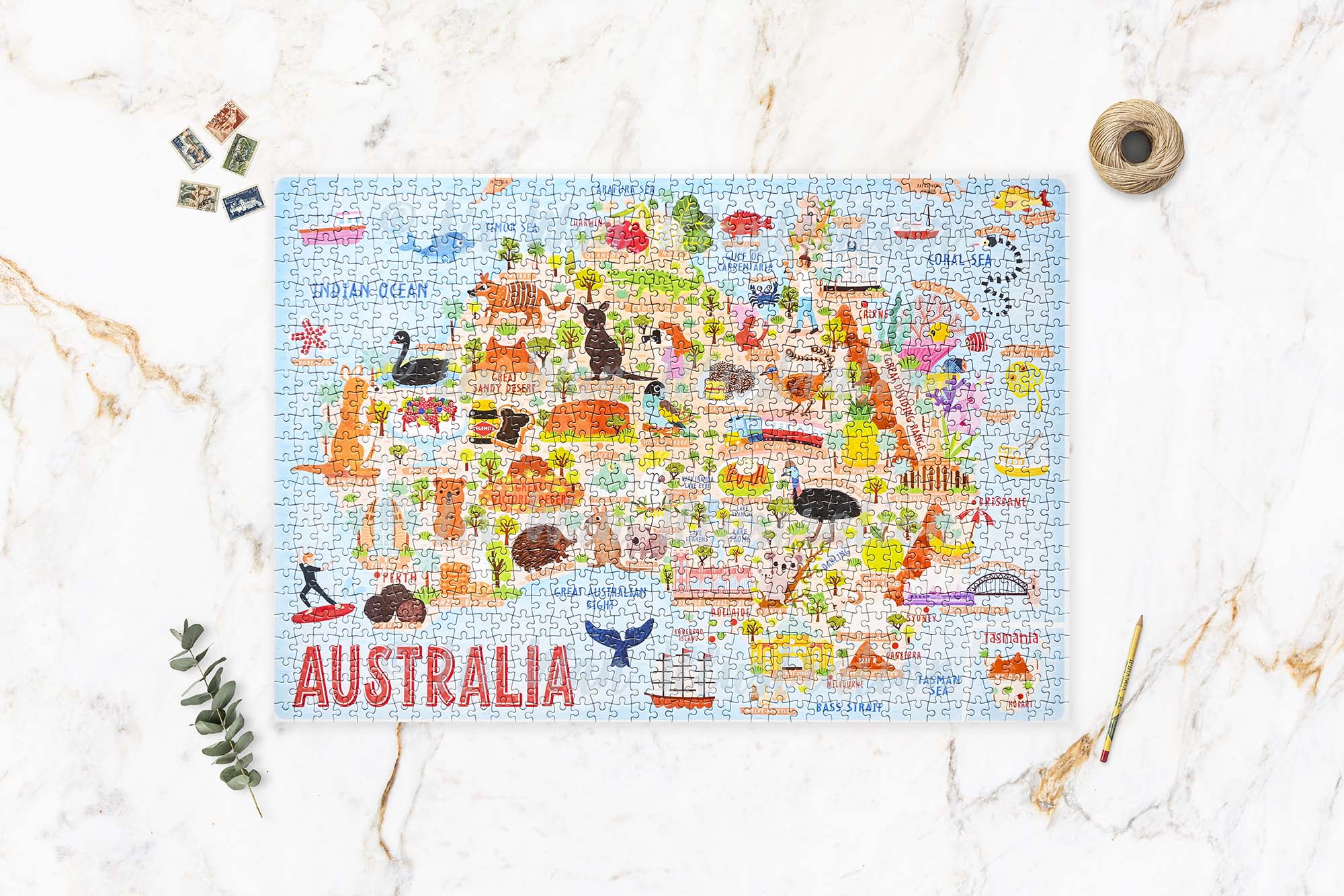 Australia map puzzle