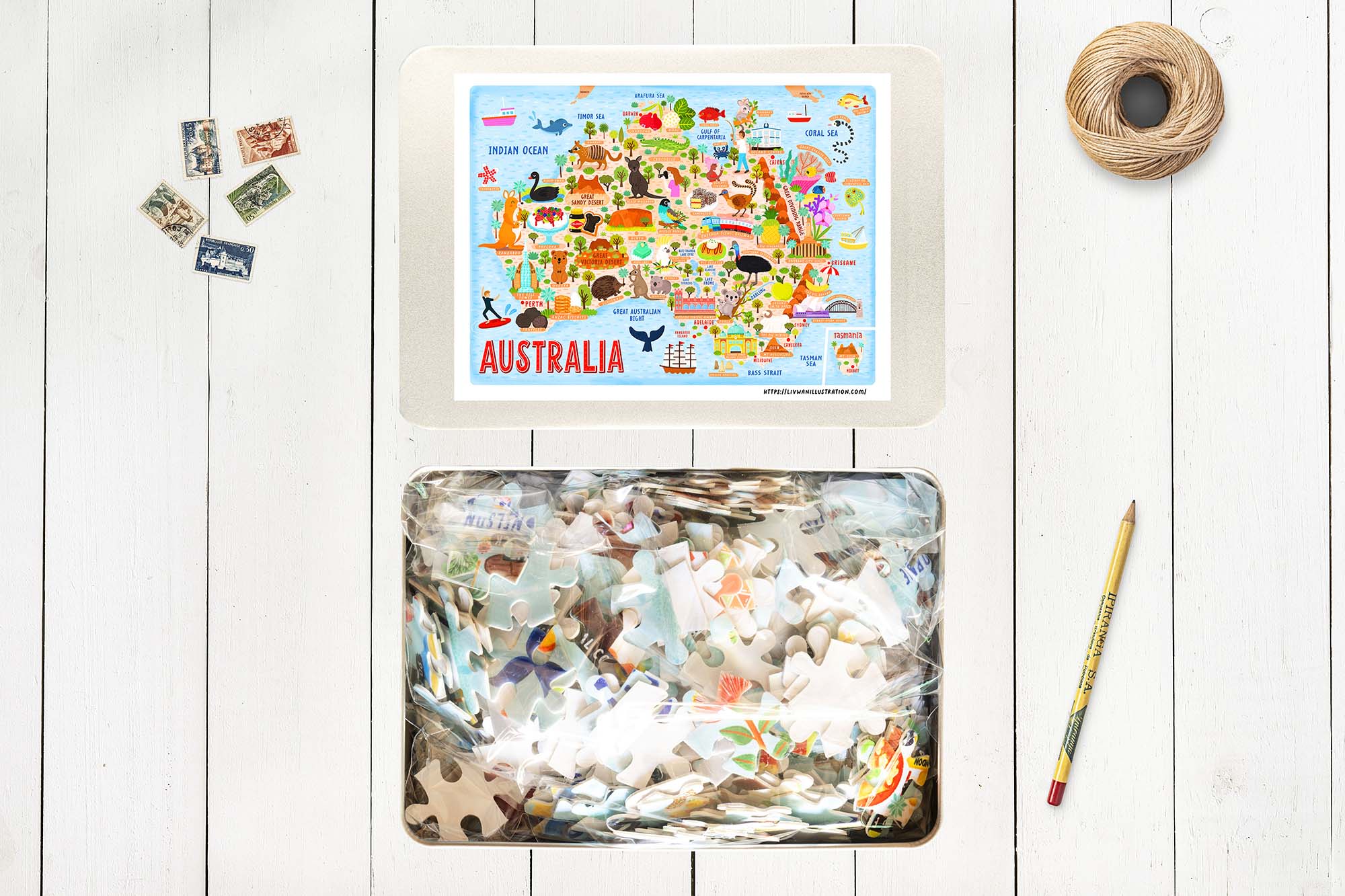 Australia map puzzle