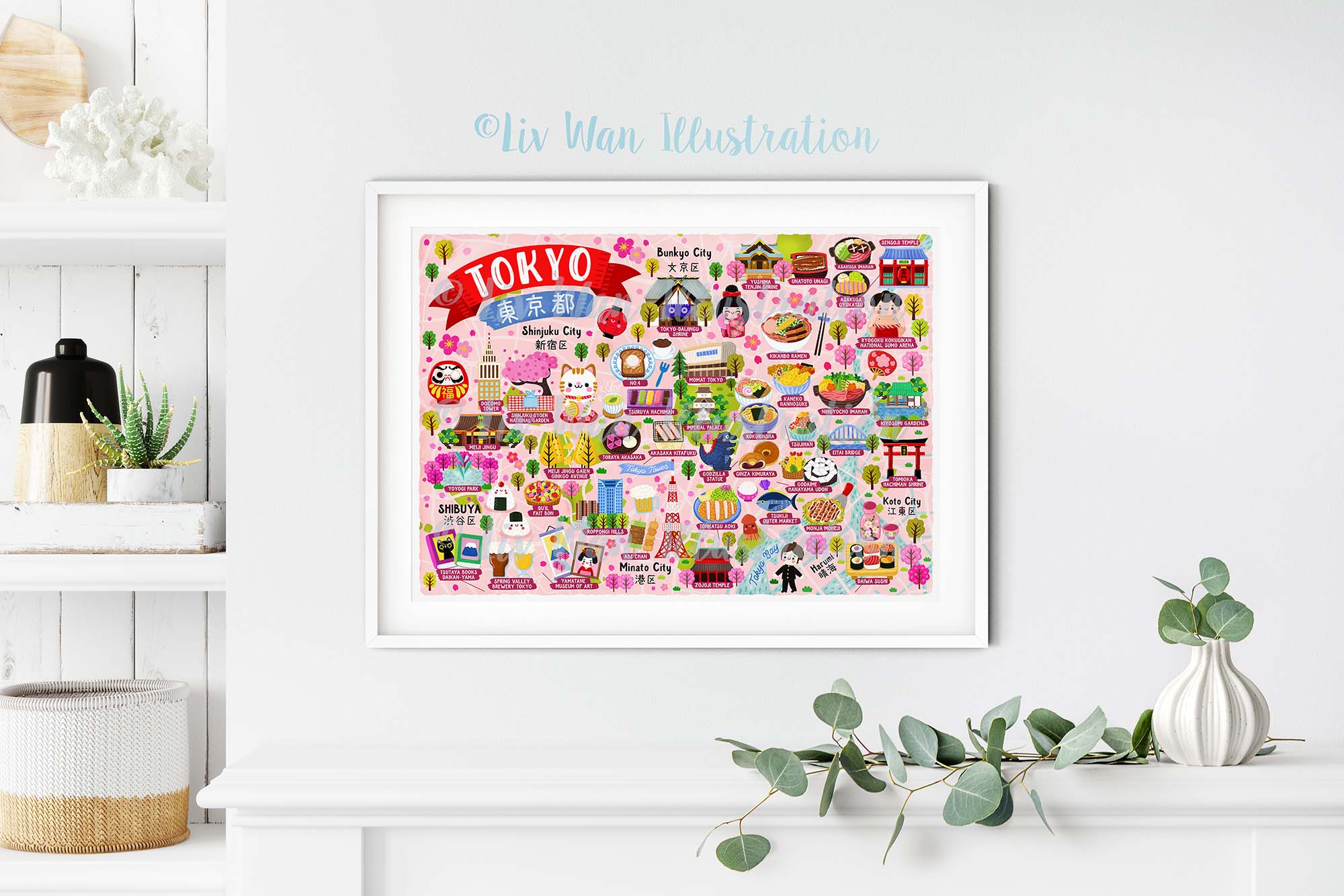 Tokyo map poster