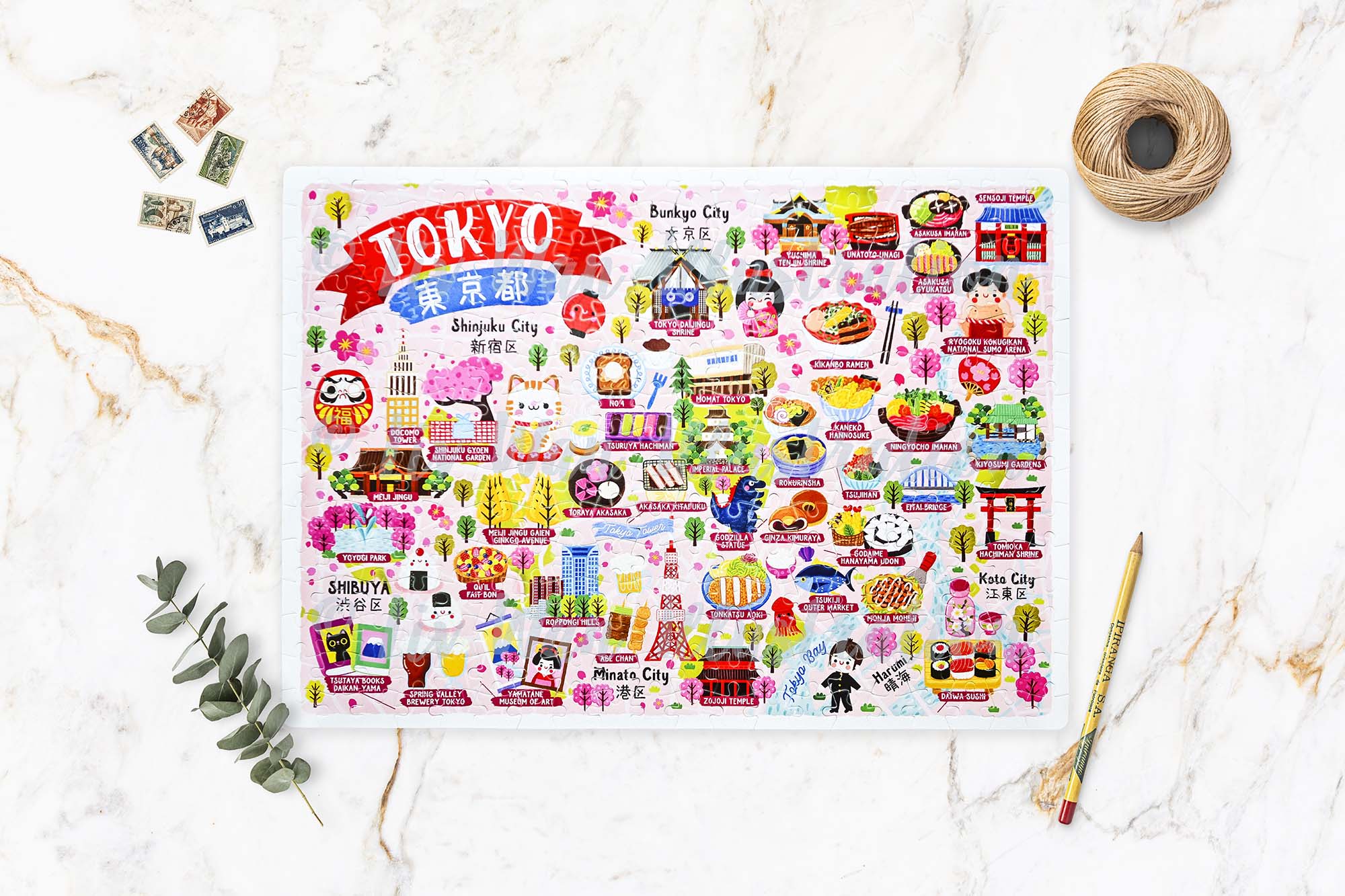 Tokyo map puzzle