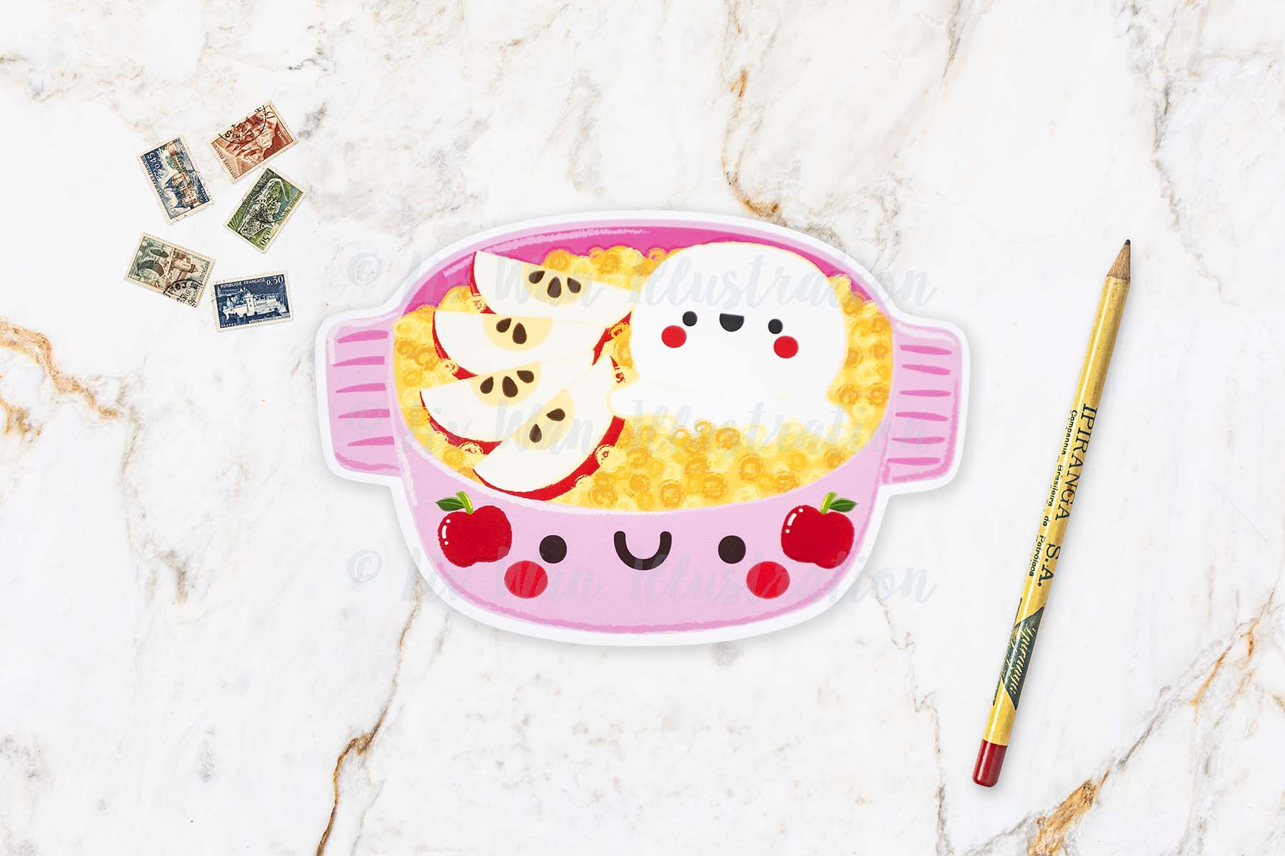 Apple Crumble Postcard