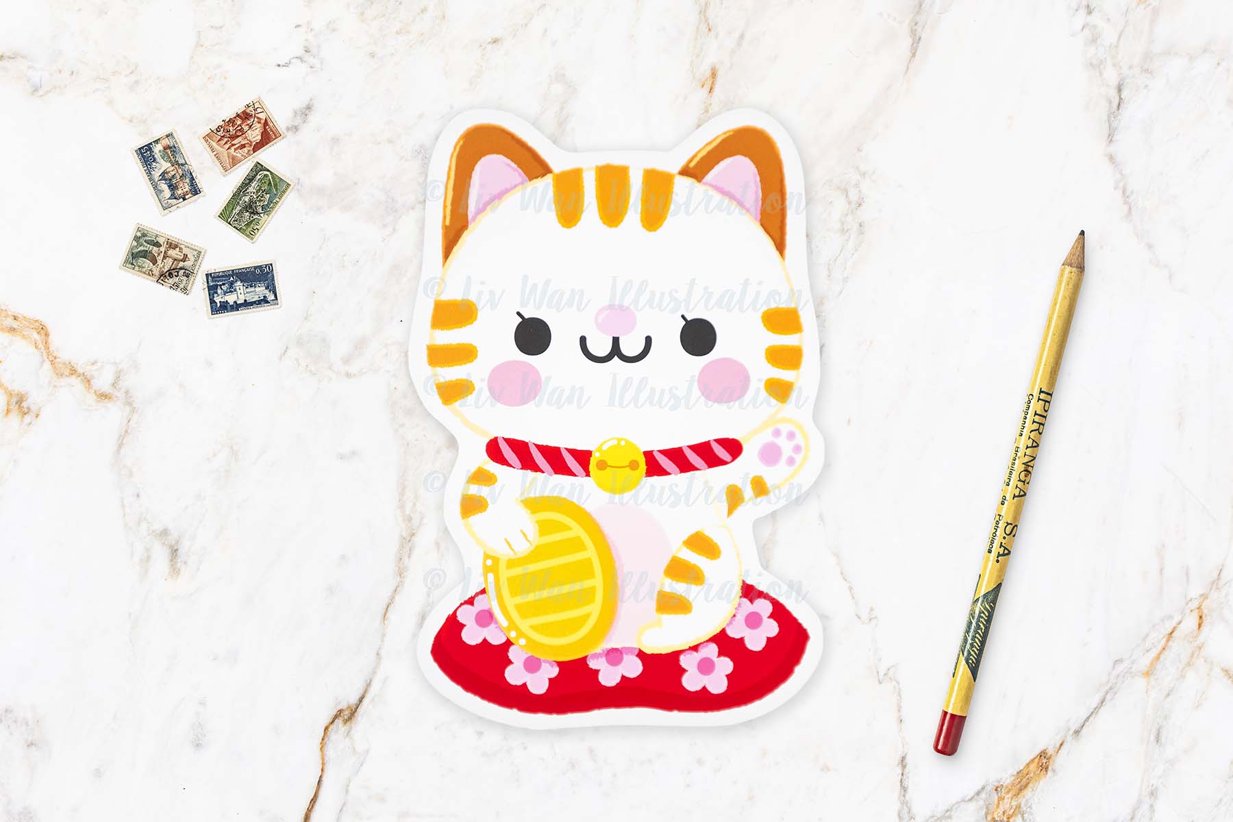 Money Cat Postcard
