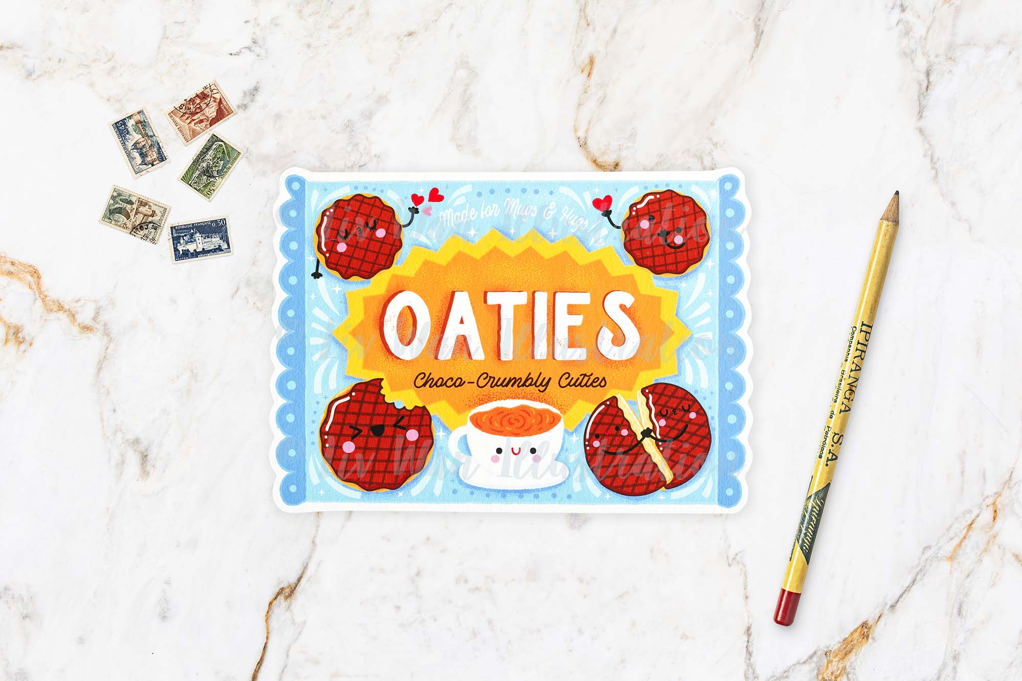 Hobnobs Postcard