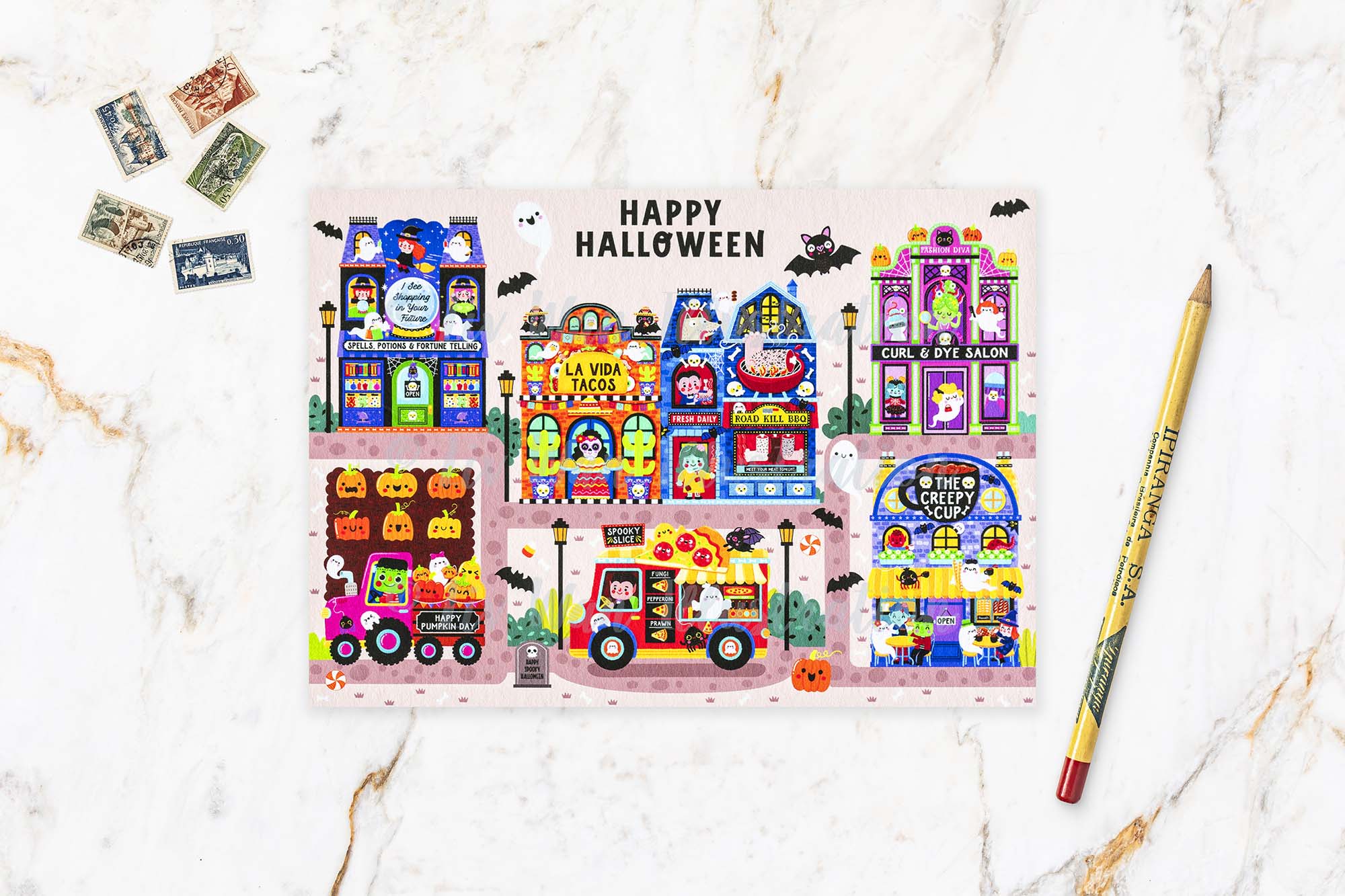 Halloween postcard
