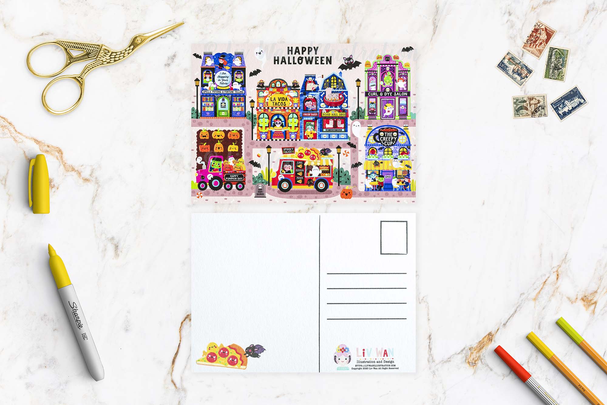 Halloween postcard