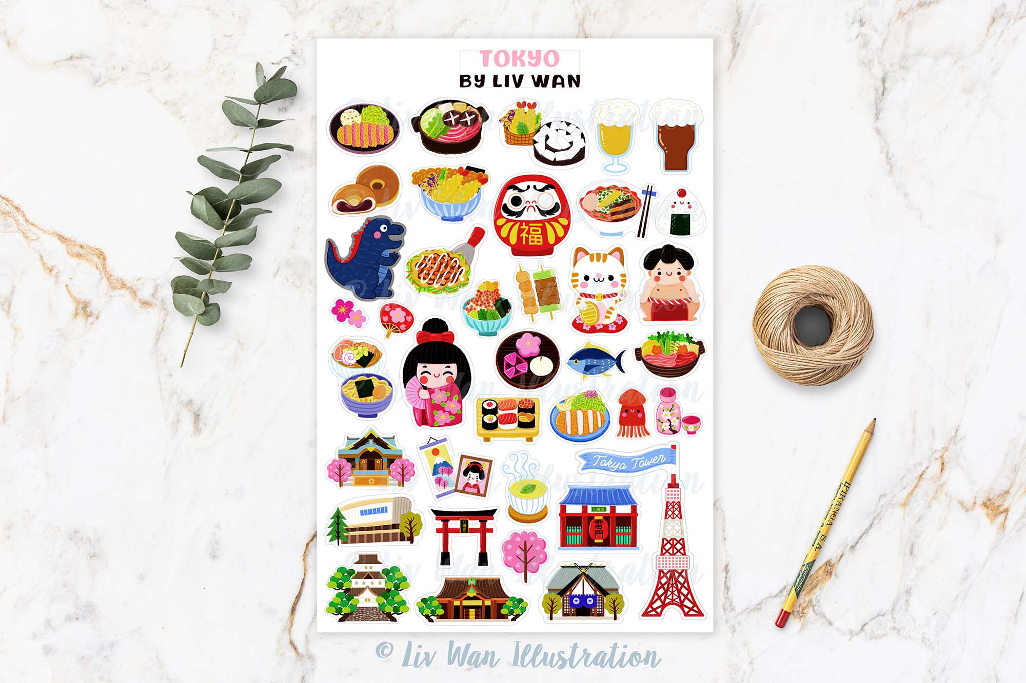 Tokyo Sticker Sheet
