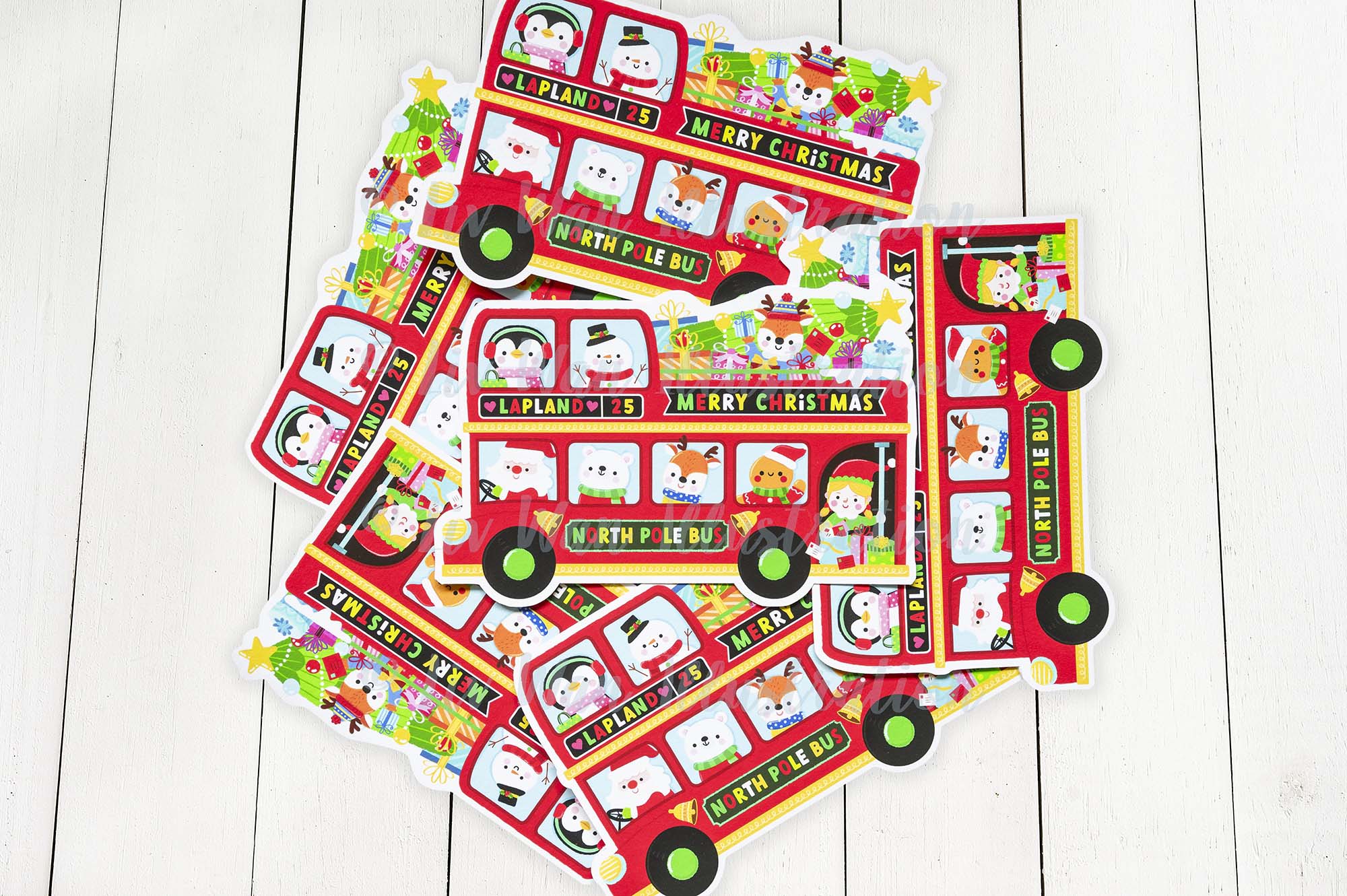 North Pole Bus Postcard