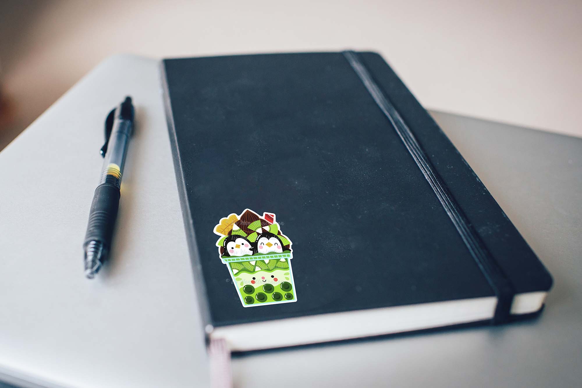 Kiwi Bubble Tea Sticker