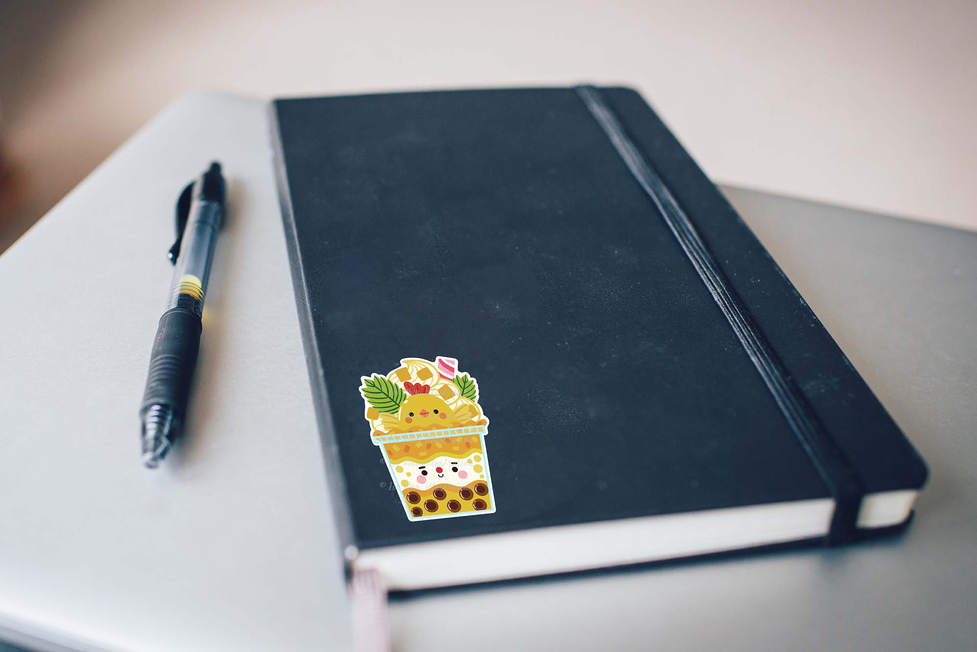 mango bubble tea sticker