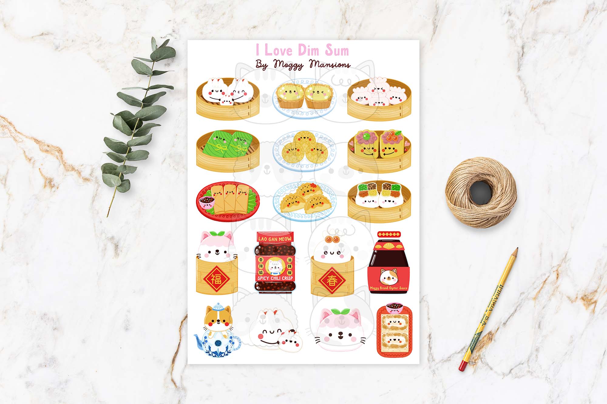 Dim Sum Sticker Sheet